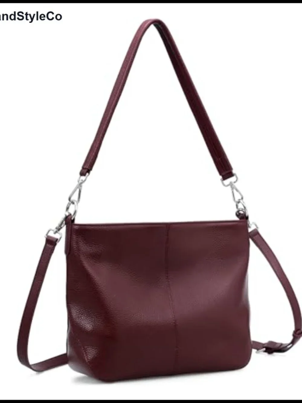 Genuine Leather Crossbody Hobo Bag Women Soft Shoulder Purse with 2 Removable